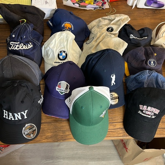 Lot of 15- New and Gently Used Golf Hats- OS - Picture 1 of 15